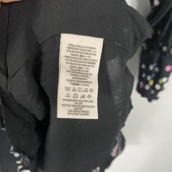 Free People OB736059 Coryn Long Sleeve Mini Dress in Black Combo Size 4 - Picture 6 of 11